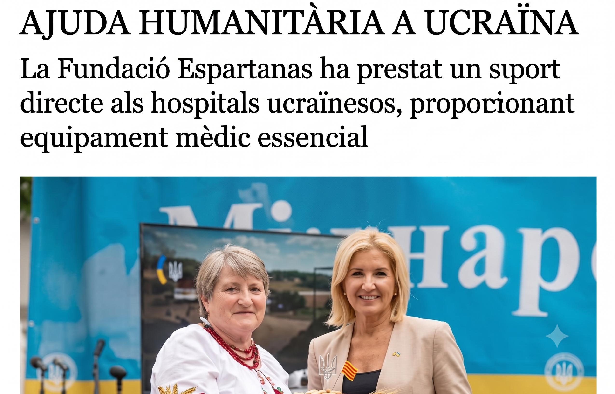 Recorte de prensa sobre Espartanas